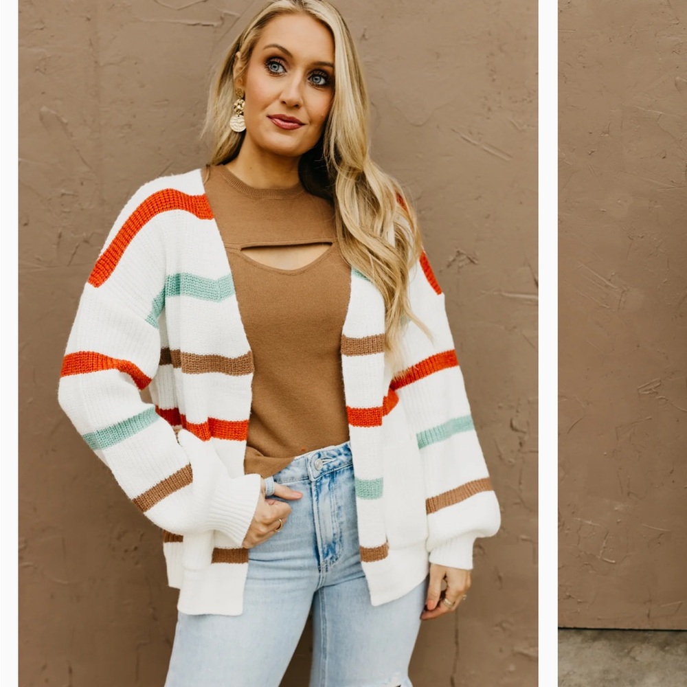 Mod boutique LIKE NEW striped cardigan